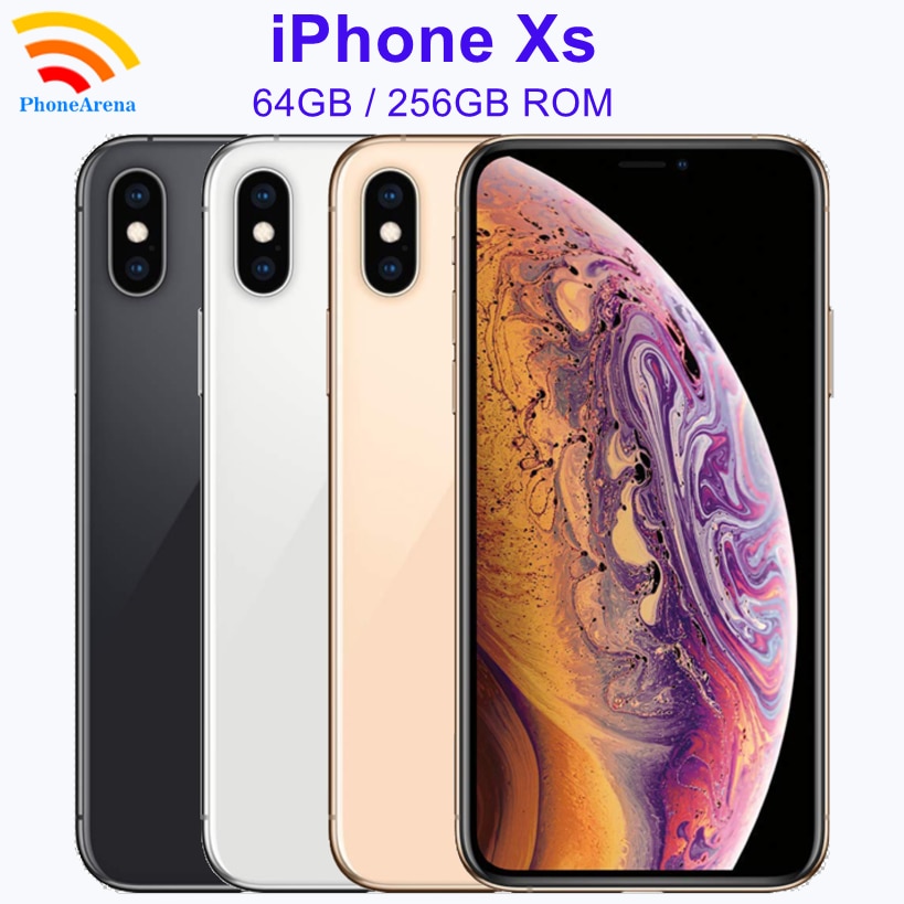Apple iPhone XS Max 64GB 256GB ROM Cellphone Factory Unlocked Original 6.5 ' Face ID NFC Dual 12 MP