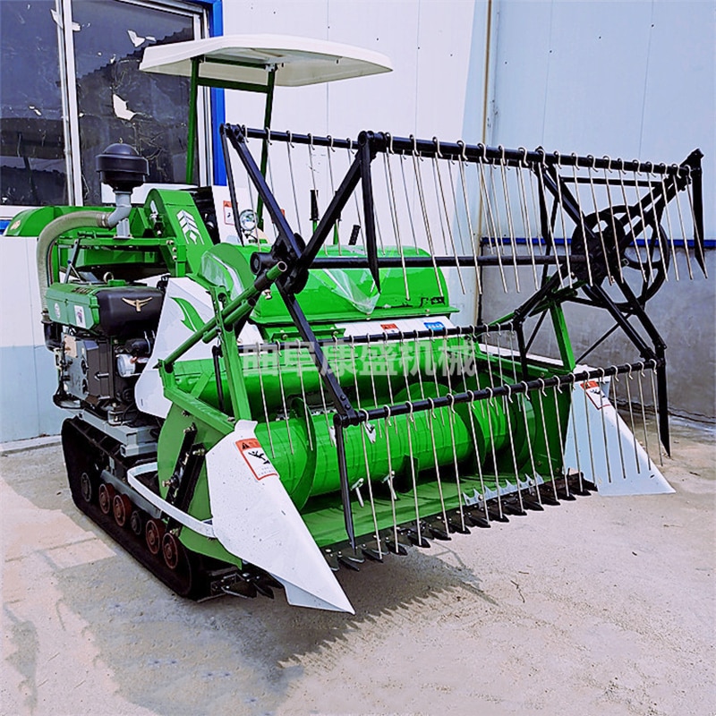 Fully automatic rice and wheat crawler combine harvester 25 hp 32 hp small rice harvester